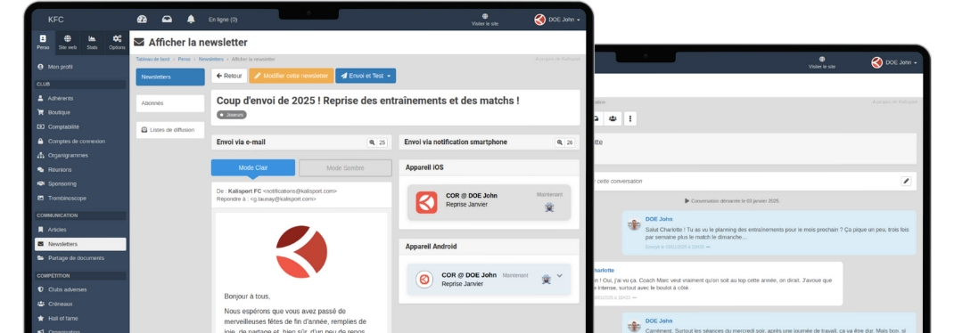 Logiciel e-mailing et communication pour club de sport et associations sportives en ligne
