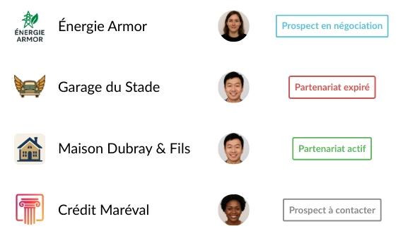 Tous vos sponsors, au bon endroit - Kalisport logiciel association sportive