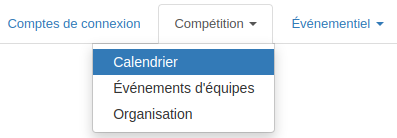 Adhérent - Fiche onglet Compétition / Calendrier