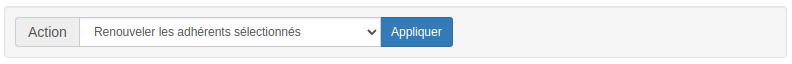 Liste des adhérents - renouvellement en masse