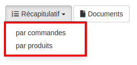 Kalisport intranet - accès menu déroulant récapitulatif