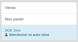 Sélection d'un client