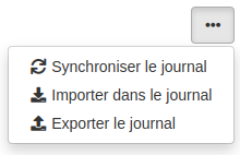 Comptabilité - Bouton plus menu