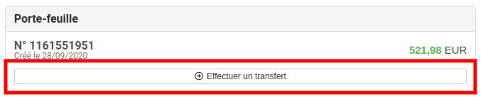 Effectuer un transfert - Paiement en ligne