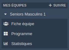 Kalisport - menu latéral