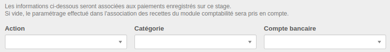 Associer un compte bancaire sur un événement