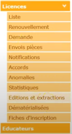 Footclubs - Extractions licences