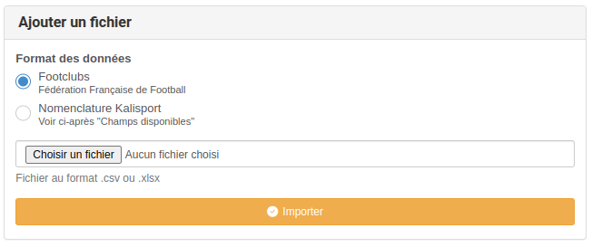 Kalisport - import Footclubs