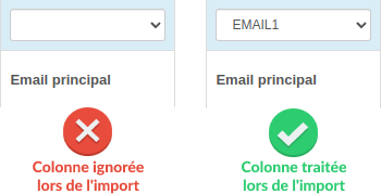 Import - Sélection des colonnes