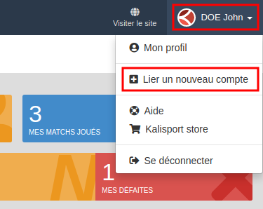 Dropdown - Lier un compte de connexion