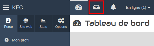 Accès menu messagerie