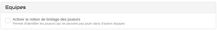 Kalisport - Options - Activer la notion de brûlage