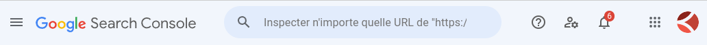 Google Search Console - Barre recherche indexation