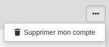 Kalisport - supprimer mon compte boutons
