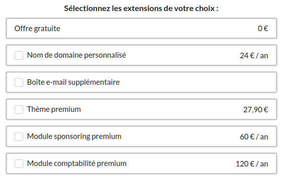 Configurer mon offre Kalisport