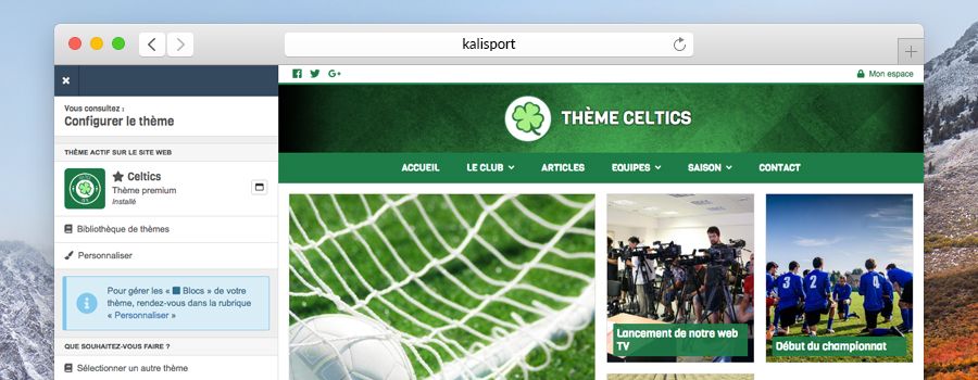 Découvrez le nouveau configurateur de thèmes - Logiciel gestion sportive pour club de sport